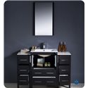 Fresca Torino 48" Espresso Modern Bathroom Vanity w/ 2 Side Cabinets & Integrated Sink