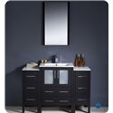 Fresca Torino 48" Espresso Modern Bathroom Vanity w/ 2 Side Cabinets & Integrated Sink