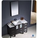 Fresca Torino 48" Espresso Modern Bathroom Vanity w/ 2 Side Cabinets & Integrated Sink