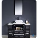 Fresca Torino 48" Espresso Modern Bathroom Vanity w/ 2 Side Cabinets & Vessel Sink