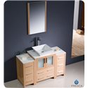 Fresca Torino 48" Light Oak Modern Bathroom Vanity w/ 2 Side Cabinets & Vessel Sink