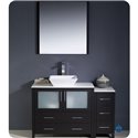 Fresca Torino 48" Espresso Modern Bathroom Vanity w/ Side Cabinet & Vessel Sink