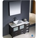 Fresca Torino 48" Espresso Modern Bathroom Vanity w/ Side Cabinet & Vessel Sink