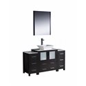 Fresca Torino 54" Espresso Modern Bathroom Vanity w/ 2 Side Cabinets & Vessel Sink