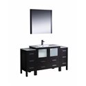 Fresca Torino 60" Espresso Modern Bathroom Vanity w/ 2 Side Cabinets & Integrated Sink