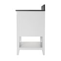 AUGUSTE 30 INCH BATHROOM VANITY IN WHITE WITH TWO DOORS AND OPEN SHELF