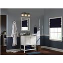 AUGUSTE 30 INCH BATHROOM VANITY IN WHITE WITH TWO DOORS AND OPEN SHELF