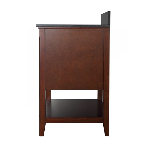 AUGUSTE 48 INCH BATHROOM VANITY IN CHESTNUT WITH THREE DOORS AND OPEN SHELF