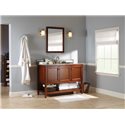 AUGUSTE 48 INCH BATHROOM VANITY IN CHESTNUT WITH THREE DOORS AND OPEN SHELF