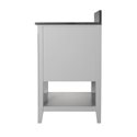 AUGUSTE 30 INCH BATHROOM VANITY IN GREY WITH TWO DOORS AND OPEN SHELF