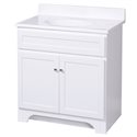 COLUMBIA 30 INCH WHITE BATH VANITY WITH CULTURED MARBLE VANITY TOP