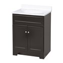 COLUMBIA 24 INCH ESPRESSO BATH VANITY WITH CULTURED MARBLE VANITY TOP