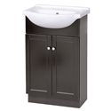 COLUMBIA 22 INCH ESPRESSO EURO BATH VANITY WITH VITREOUS CHINA VANITY TOP