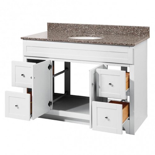 WORTHINGTON 48 INCH WHITE BATHROOM VANITY