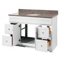 WORTHINGTON 48 INCH WHITE BATHROOM VANITY