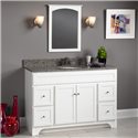 WORTHINGTON 48 INCH WHITE BATHROOM VANITY