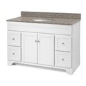 WORTHINGTON 48 INCH WHITE BATHROOM VANITY