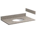 37 INCH BURLYWOOD GRANITE VANITY TOP WITH PRE-ATTACHED VITREOUS CHINA SINK