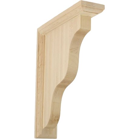 2 1/4"W x 9"D x 11"H Hamilton Traditional Bracket, Alder