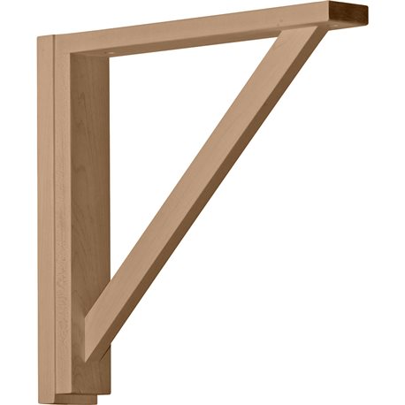 2 1/2"W x 14 3/4"D x 14 1/4"H Traditional Shelf Bracket, Alder