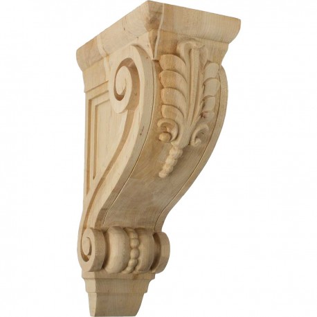 4 3/4"W x 8"D x 13 1/4"H Large Fig Leaf Corbel