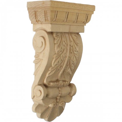 5 3/4"W x 2 3/4"D x 9 3/4"H Thin Flowing Acanthus Corbel