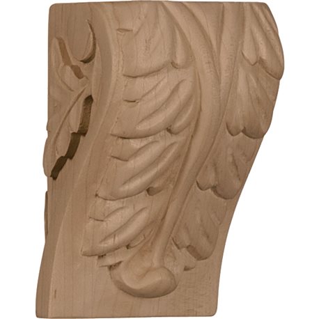 2 1/2"W x 2 1/4"D x 4"H Small Acanthus Leaf Block Corbel