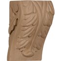 2 1/2"W x 2 1/4"D x 4"H Small Acanthus Leaf Block Corbel