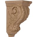 3 1/2"W x 4"D x 7"H Small Acanthus Wood Corbel