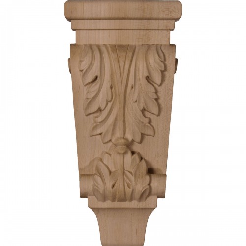 4 3/4"W x 1 3/4"D x 10"H Small Acanthus Pilaster Wood Corbel
