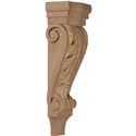 5 1/8"W x 3 3/8"D x 15 1/2"H Medium Acanthus Pilaster Wood Corbel