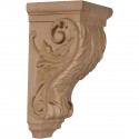 5"W x 5"D x 10"H Medium Acanthus Wood Corbel