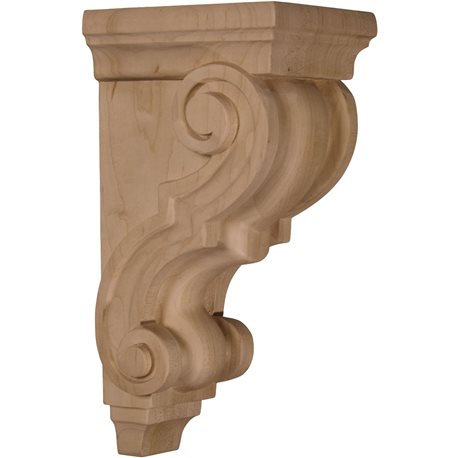 4 1/2"W x 5"D x 10"H Medium Traditional Wood Corbel