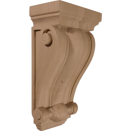 7 1/2"W x 4 1/2"D x 14"H Cole Pilaster Wood Corbel