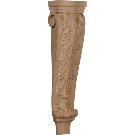 6 3/4"W x 4 1/4"D x 27 1/2"H Extra Large Acanthus Pilaster Corbel