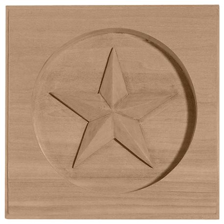 3 1/2"W x 3 1/2"H x 5/8"P Austin Star Rosette