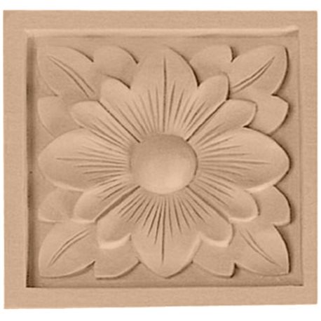 3 1/2"W x 3 1/2"H x 3/4"D Medium Dogwood Flower Rosette