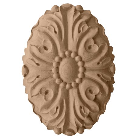 3"W x 4 1/4"H x 5/8"P Ashford Oval Rosette