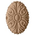 3"W x 4 1/4"H x 5/8"P Ashford Oval Rosette