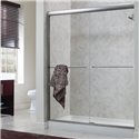 65"H Cove 1/4" Frameless Sliding Shower Door- Rain Glass Fits Opening 42" to 46".