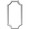 12"W x 24"H x 1/2"P Ashford Molded Scalloped Picture Frame Panel