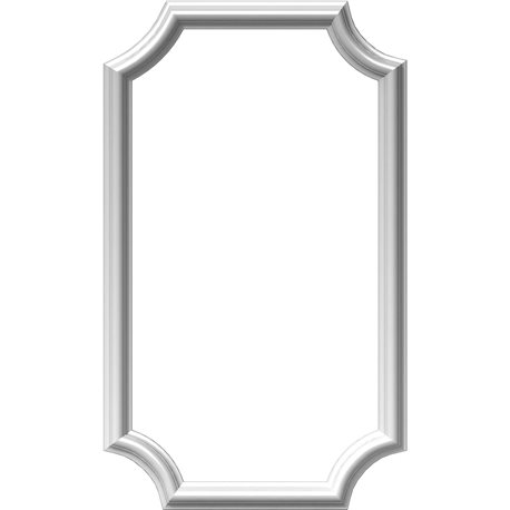 16"W x 28"H x 1/2"P Ashford Molded Scalloped Picture Frame Panel