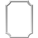 20"W x 28"H x 1/2"P Ashford Molded Scalloped Picture Frame Panel
