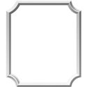 24"W x 28"H x 1/2"P Ashford Molded Scalloped Picture Frame Panel