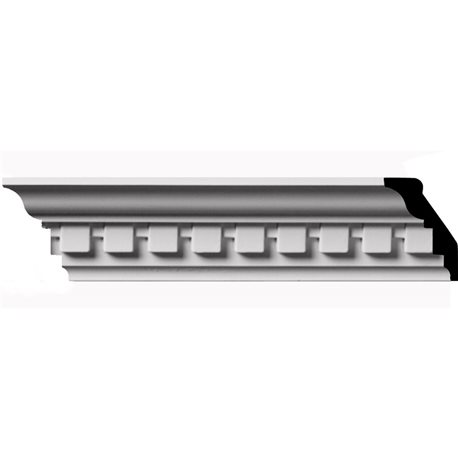 2 3/4"H x 1 7/8"P x 3 1/4"F x 96"L, (1" Repeat) Dentil Crown Moulding