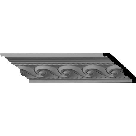2 5/8"H x 2 3/8"P x 3 5/8"F x 96"L, (2" Repeat) Marseille French Scroll Crown Moulding