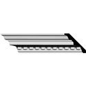 3 3/8"H x 3 3/8"P x 4 3/4"F x 94 1/2"L Devon Crown Moulding