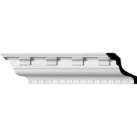 3"H x 3"P x 4 1/4"F x 94 1/2"L, (3" Repeat), Dentil Crown Moulding