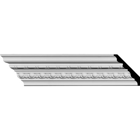 3 5/8"H x 3 3/8"P x 5"F x 94 5/8"L Stockport Traditional Crown Moulding
