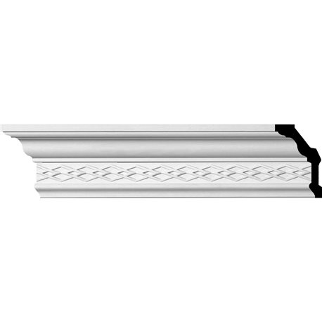 4 1/8"H x 2 3/8"P x 4 7/8"F x 94 1/2"L, (2 3/4" Repeat), Robin Crown Moulding